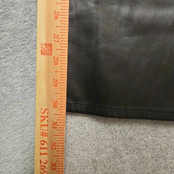 LEVIS Pants Womens‎ 12 70s High Flare W32 L32 Black Faux Leather Retro Wide Leg - Picture 9 of 9